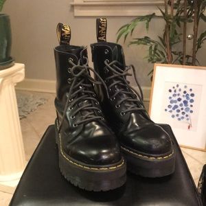 Dr. Martens Leather Platform Boots Jadon